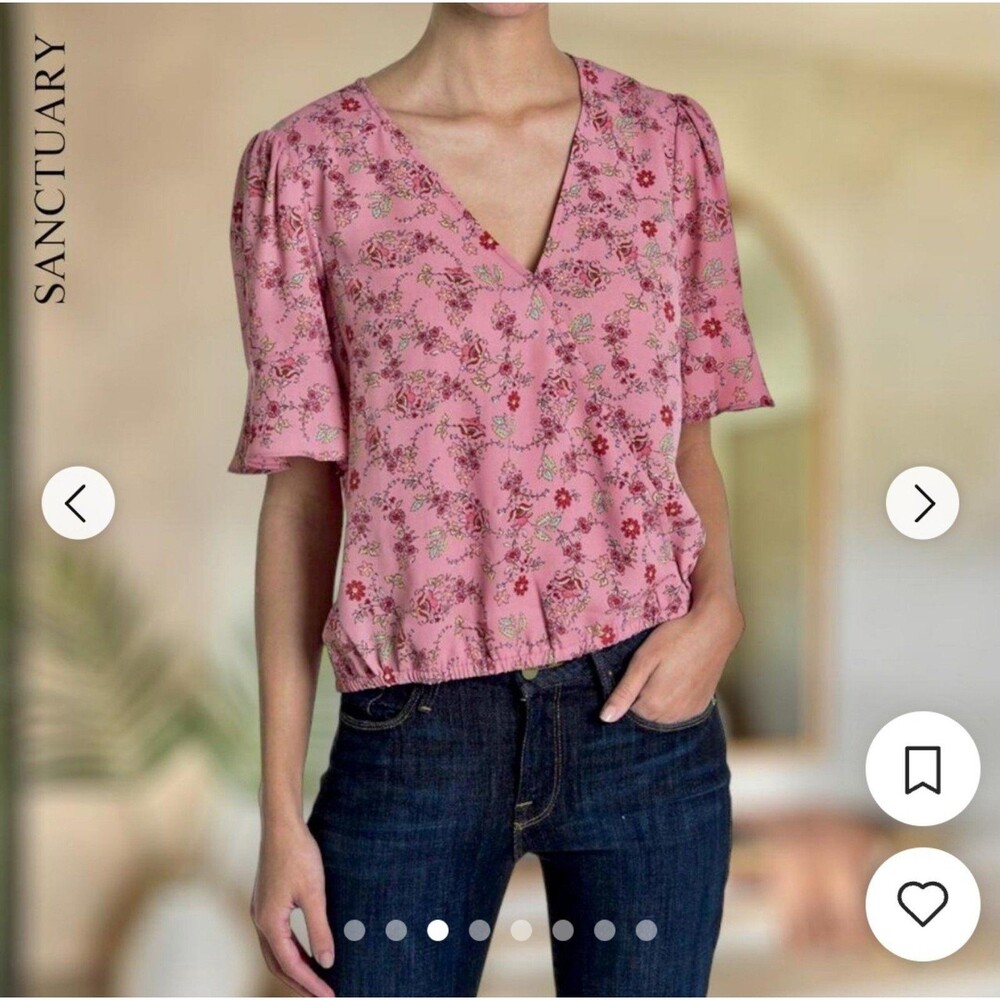 Sanctuary Garden Floral Wrap Top Sz 3X A-64